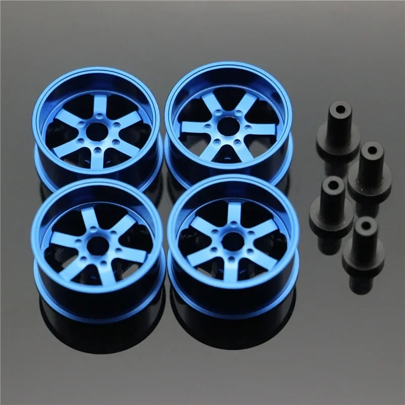 Middle Diameter Lightweight Wheels Self-made Parts For Tamiya MINI 4WD Colored Wheel w/Aluminum Disc L005 1Set /lot