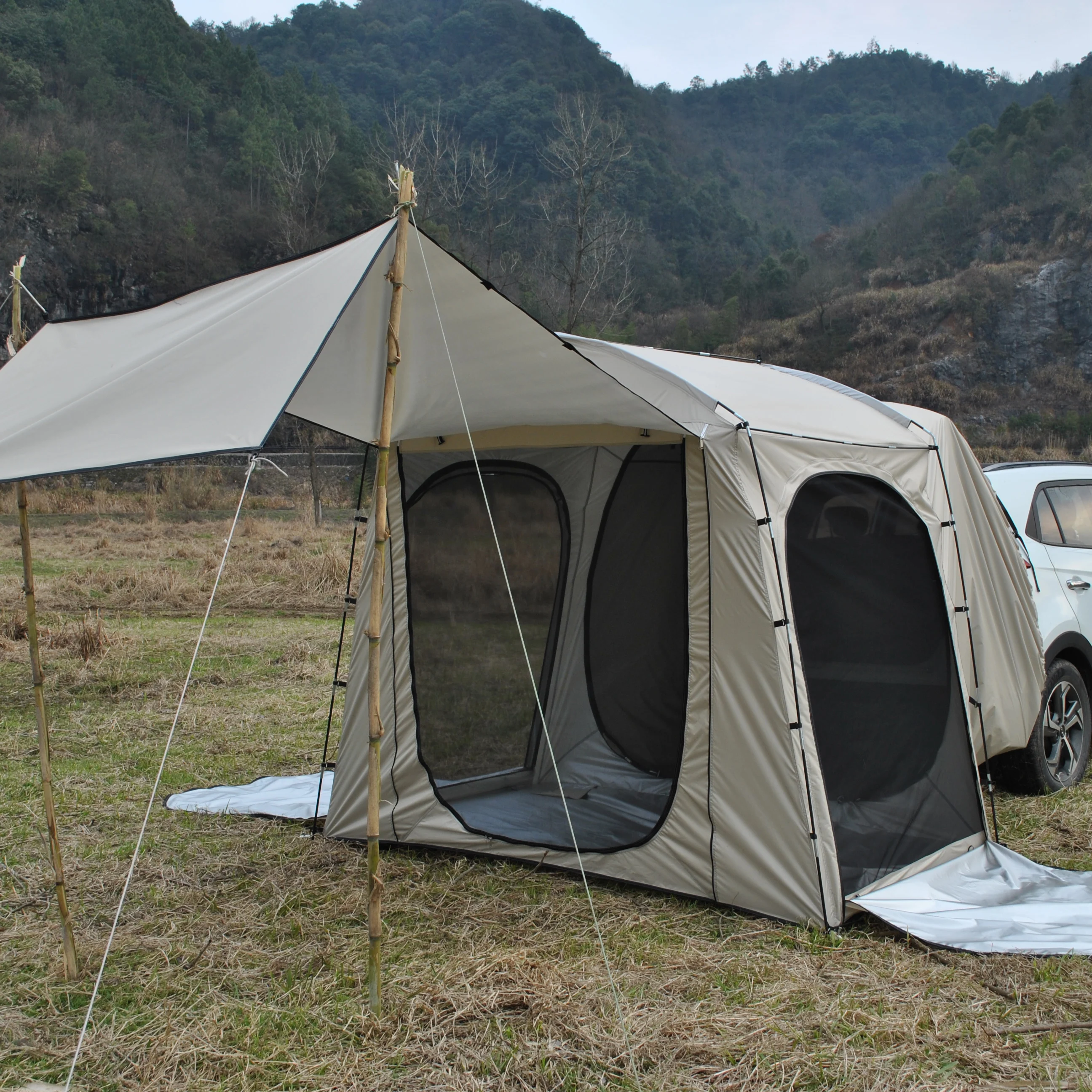 Imagem -03 - Waterproof Car Tent com Toldo Tailgate Shade Veículo Suv Tent Pode Ser Usado sem Carro Tailgate Tent