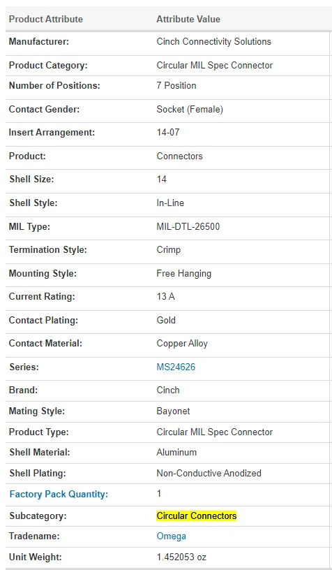 4PCS MS24266R14B7PN Circular MIL Spec Connector new + original 7 Position MS26500 7C 7#16 PIN PLUG Circular Connectors