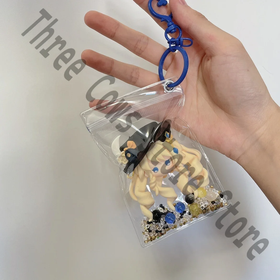 Anime Genshin Impact Navia Cosplay Ornament Keyring Handmade Fridge Magnet Kawaii Candy Bag Pendant Keychain Halloween Gift