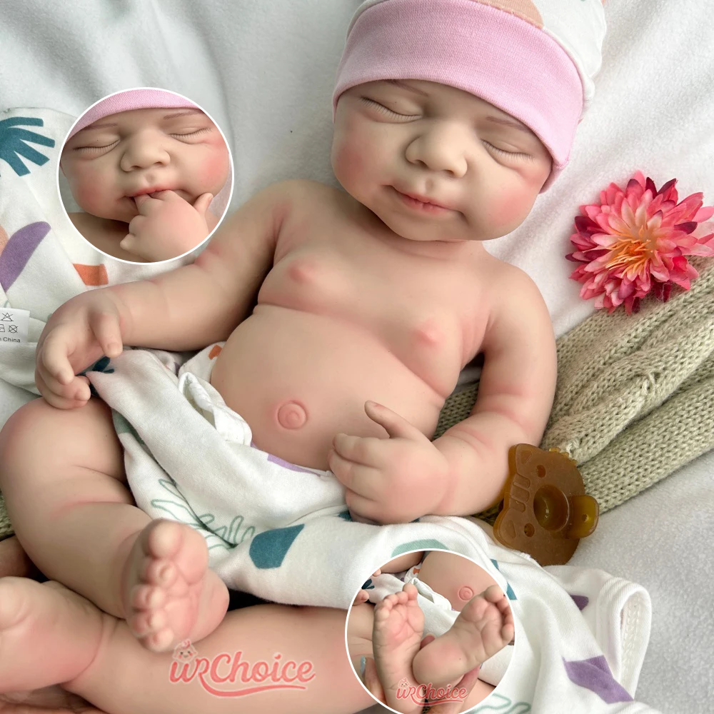 20 pollici morbido al tatto silicone rinato neonato/ragazza dettagli realistici pelle 3D può utilizzare ciucci bambola rinascita per fotografia giocattolo per bambini