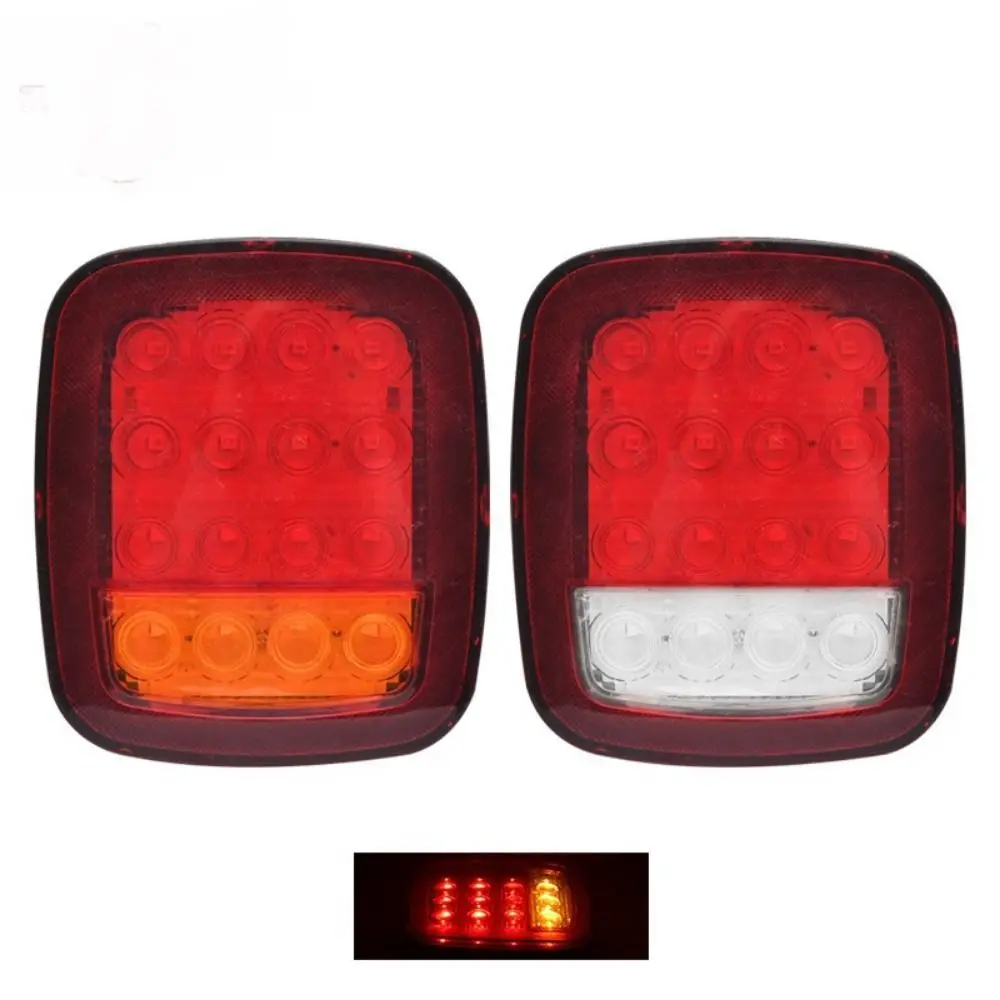 High Brightness 21LED Truck Clearance Light Square Warning Signal Tail Light Anti Collision Blinker Indicator Lamp Boat