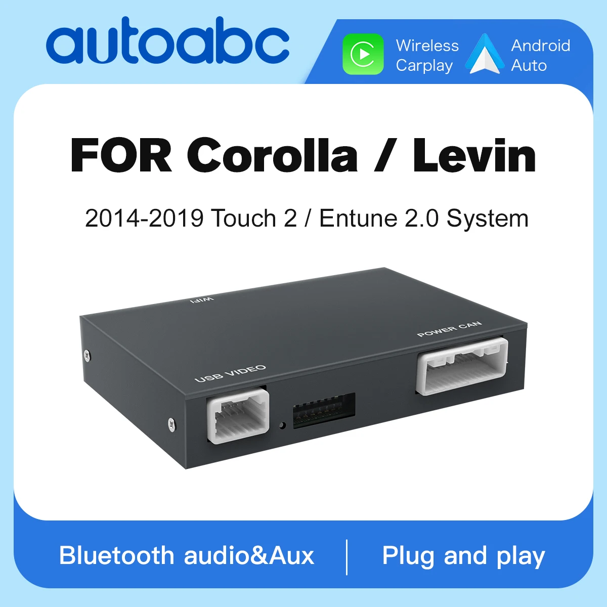 2025 neue Drahtlose Carplay Android Auto Für Toyota Corolla/Levin 2014-2019 Spiegel Link AirPlay Bluetooth GPS navigation