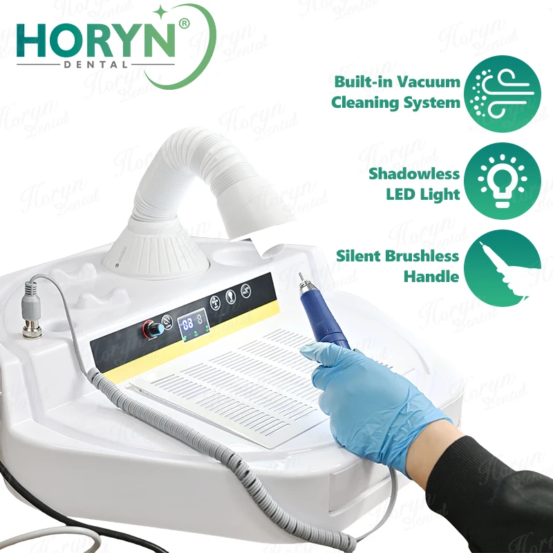 

Стоматологический беспылевой полировальный и пылесос с бестеневой светодиодной подсветкой, бесщеточная ручка, пескоструйная шлифовальная полировальная коробка