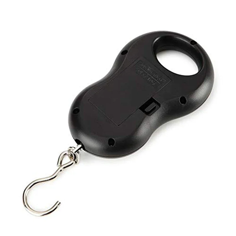 Portable 50Kg 10g Hanging Scale Digital Scale BackLight Electronic Fishing Weights Pocket Scale Luggage Scales Black