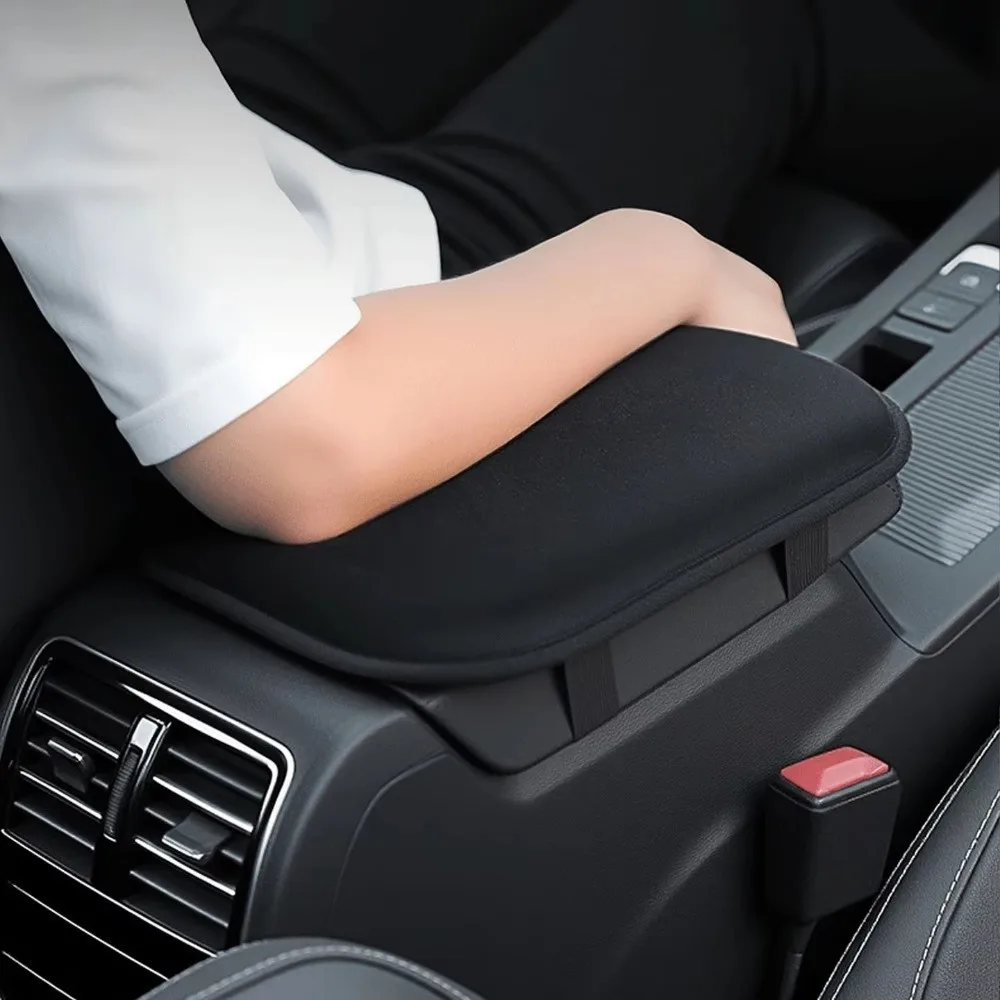 Universal Soft Car Armrest Cushion Booster Pad Thicken Comfortable Car Armrest Pad Plush Heightening Pad For Central Console