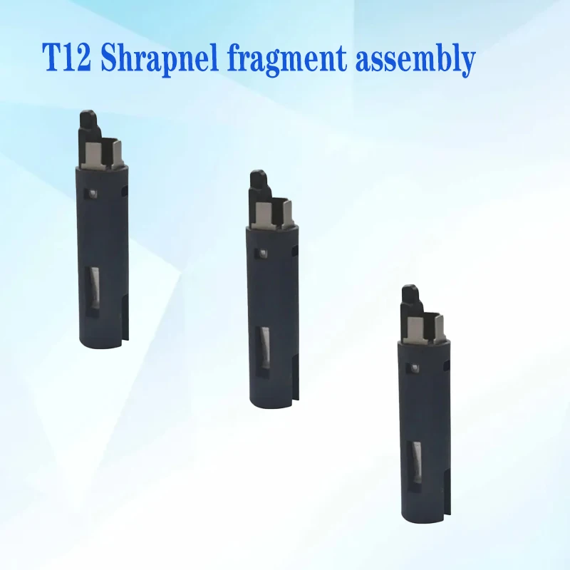 T12 Black Metal Handle Shrapnel Componente, 9501 Handle Shrapnel Assembly, DIY Ferro de solda, Espiral Joint Inner, 3Pcs por lote