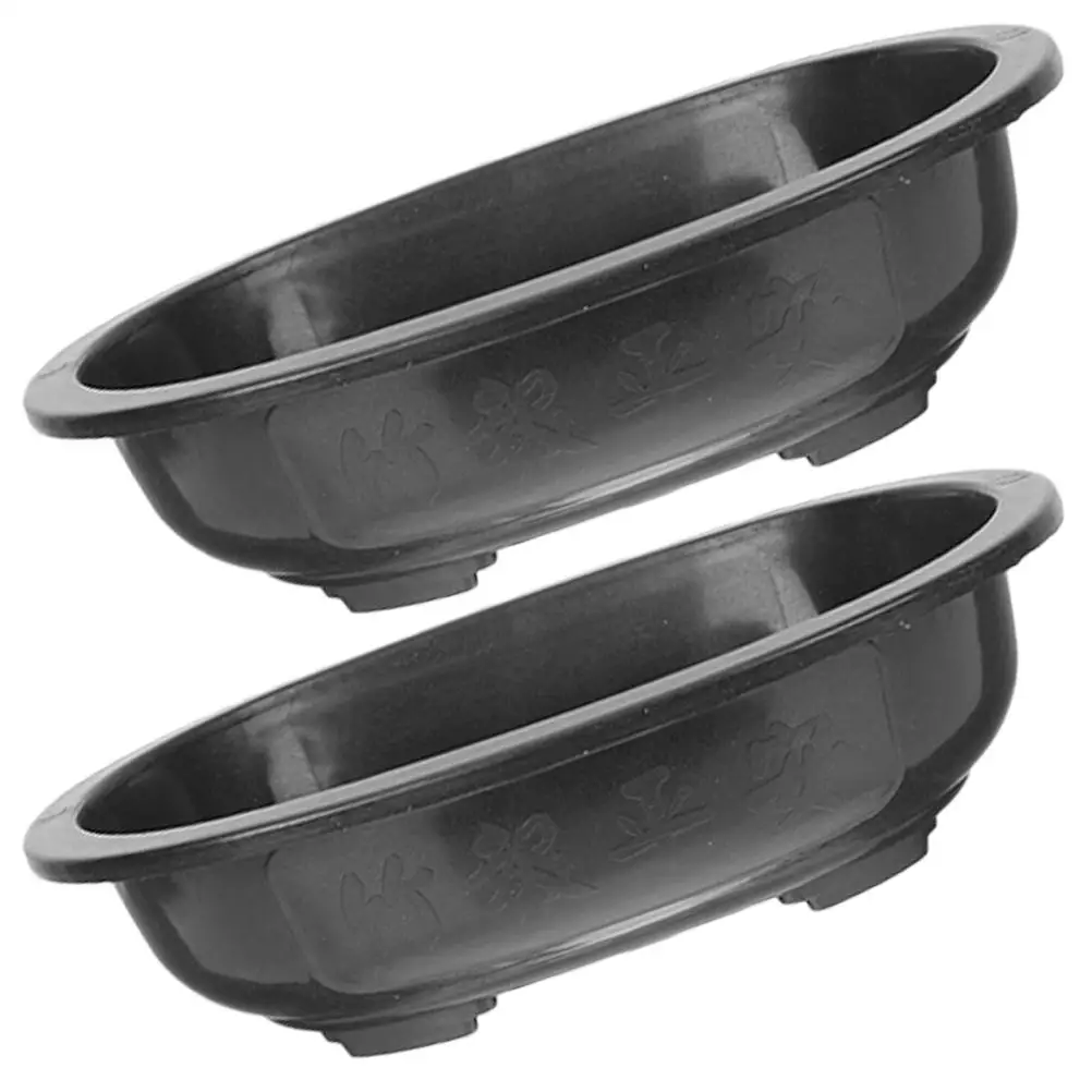 2Pcs Plastic Flower Pot Bonsai Container Large Plant Pots Outdoor Gardening Planter Home Balcony Garden SpaceSaving Practical