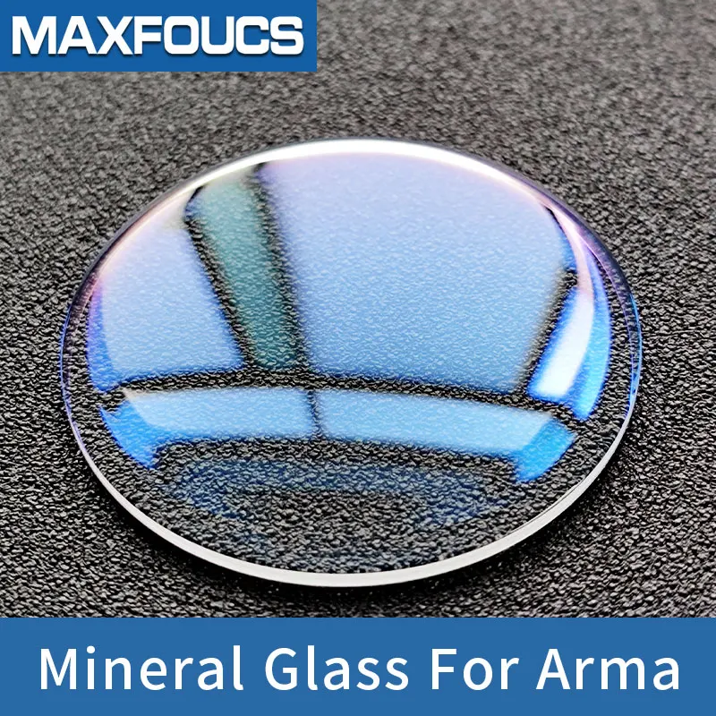 Watch Crystal Glass Pot shape Domed 38.5mm Parts For AR-1861 1879 1890 Blue AR Watches Mineral Glass Replace Watch Repair Parts