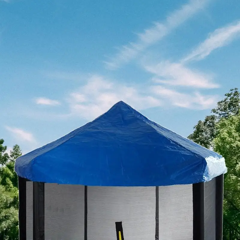 Trampoline Sun Shade Cover Oxford Trampoline Canopy UV-Resistant Waterproof Dustproof Sun Shade Top Cover Round Canopy Cover For