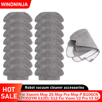 Mop Cloths For Xiaomi Mijia Mop 2S Mop Pro Mop P STYJ02YM B106CN 3C S10EU S12 T12 For Viomi V2 Pro V3 SE Robot Vacuum Mop Pads