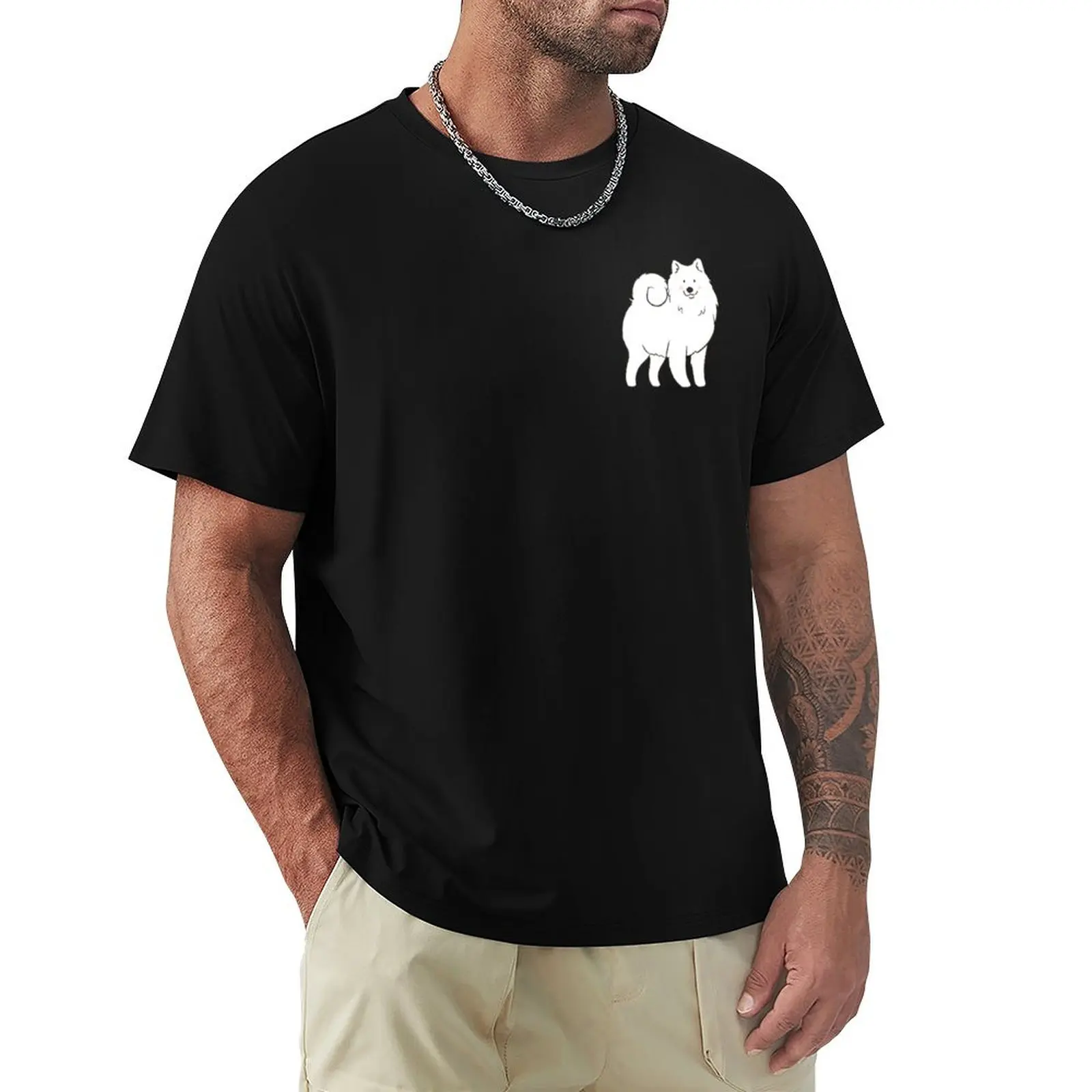 Cute samoyed dog illustration T-Shirt Ultra Soft Breathable Tee Top