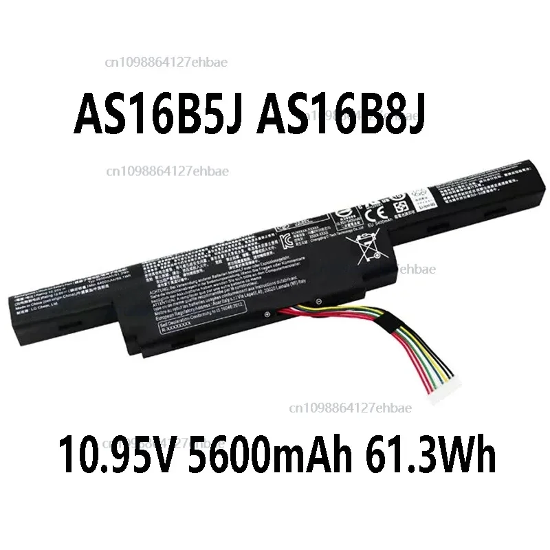 

AS16B5J AS16B8J Аккумулятор 10,95 В 5600 мАч 61,3 Втч для Acer Aspire F15 F5-573G E15 E5-575G 3ICR19/66-2Fast