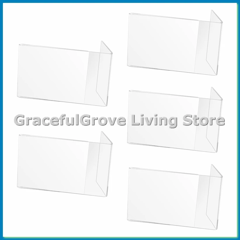 5Pcs Office Acrylic Display Leaflet Stands Counter Plastic Message Board Menu COLLEGE Holder for Business Poster-ABFB