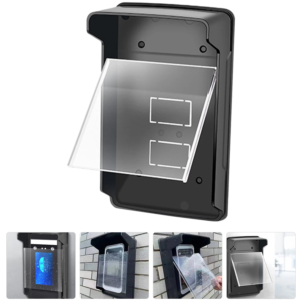 Waterproof Doorbell Cover Plastic Protective Rainproof Shield for Outdoor Door Attendance Machine Access Control
