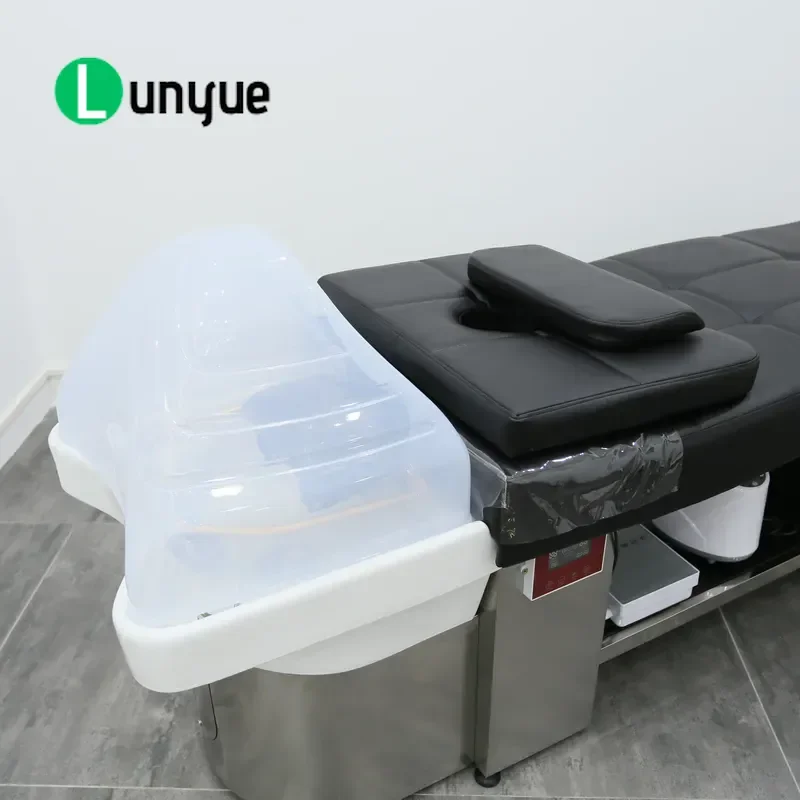 Professional Modern Shampoo Massage Table with Heating Head Spa Pedicure Bed and Shampoo Bowl Steamer for Beauty Care