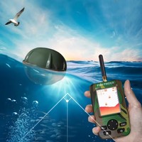 Russian/English Smart Portable Rechargeable Fish Finder Wireless Sonar Sounder Depth Locator Fish Size Water Temperature,XJ01