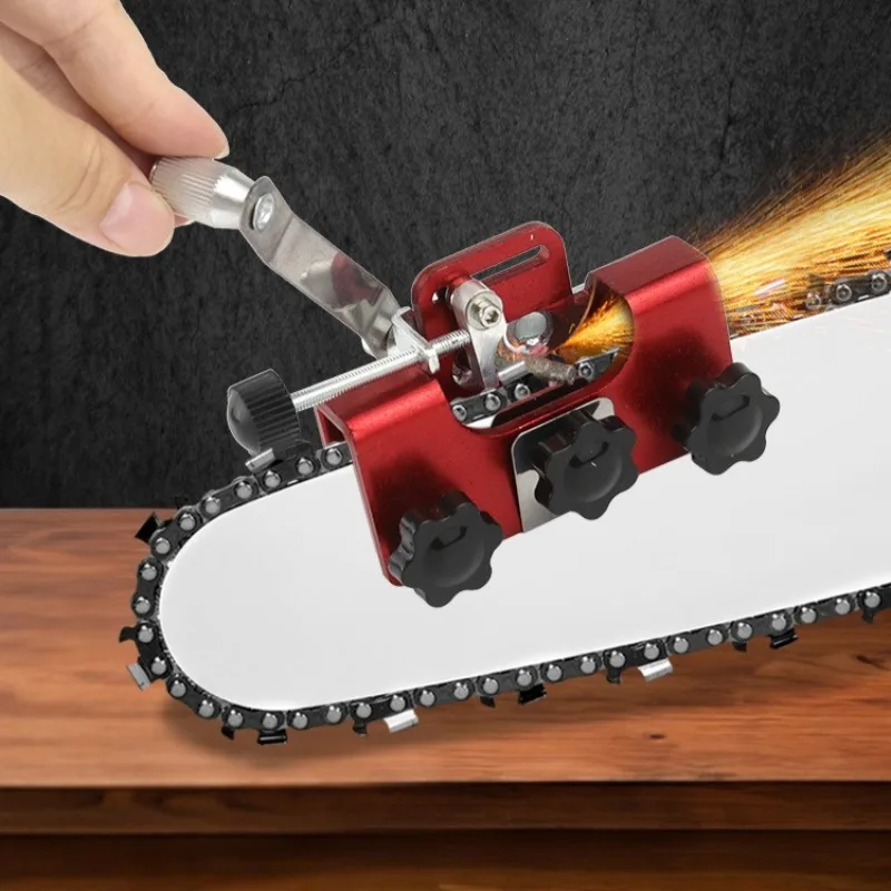 

Aluminum Alloy Portable Hand-cranked Type Chain Grinder Professional Electric Saw Grinding Save Effort Anti-slip Chain Grinder