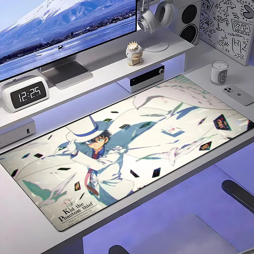 D-Detective Conan Mouse Pad Large Anti-Slip Rubber Gaming MousePad Durable Desk Pad Thick Seam Edge Suitable For Office And Gami