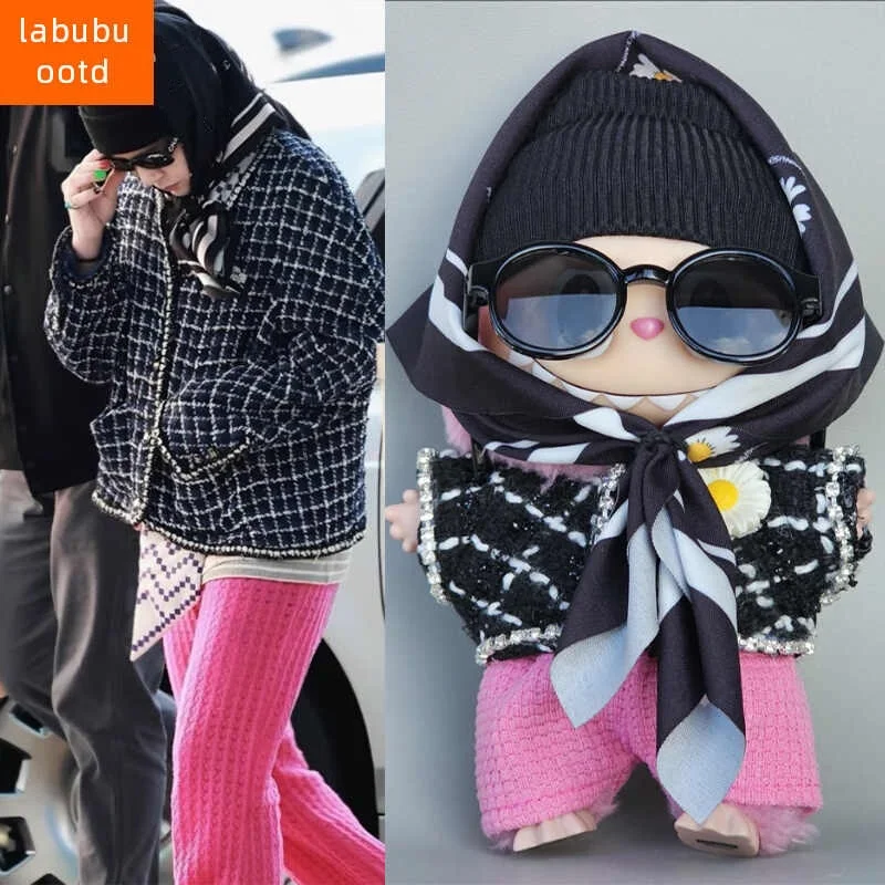 

Only Clothes Hot 15-17cm Doll Idol Gd Same Style Fashionable Airport Styling Universal Labubu Vinyl Plush Doll Clothes Fans Gift