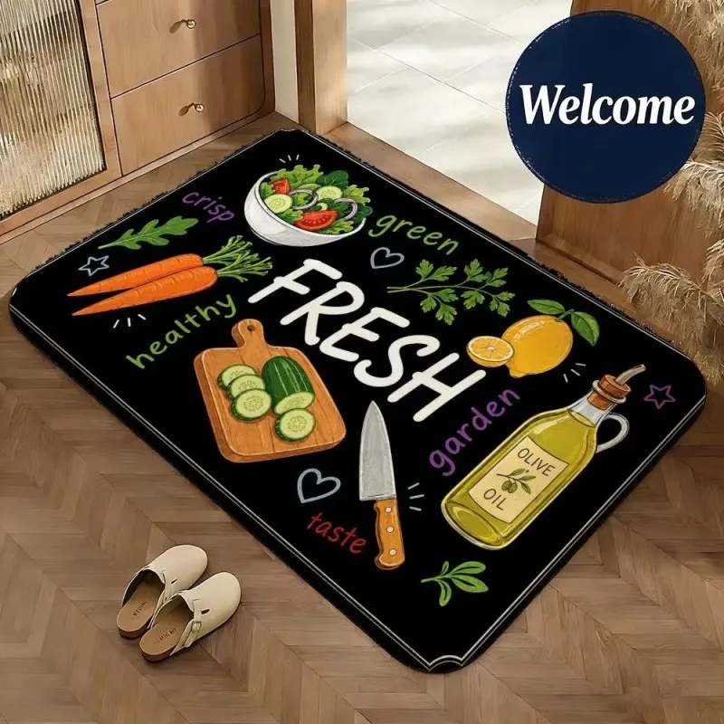Baking Doormat Baking Tools Cupcake Flour Butter Mixer Print Indoor Outdoor Entryway Kitchen Home Decoration Front Mat