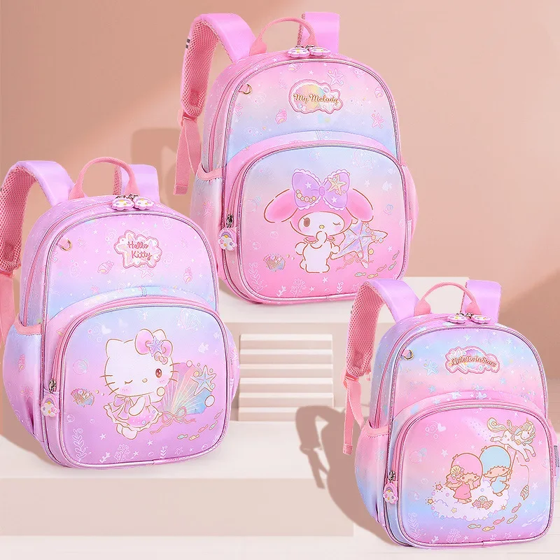 

Hello Kitty Kids Backpack Origin Genuine Kawaii Schoolbags Sanrio Bag Toddler Backpack Kids Bags for Girls Zipper Purse Backpack