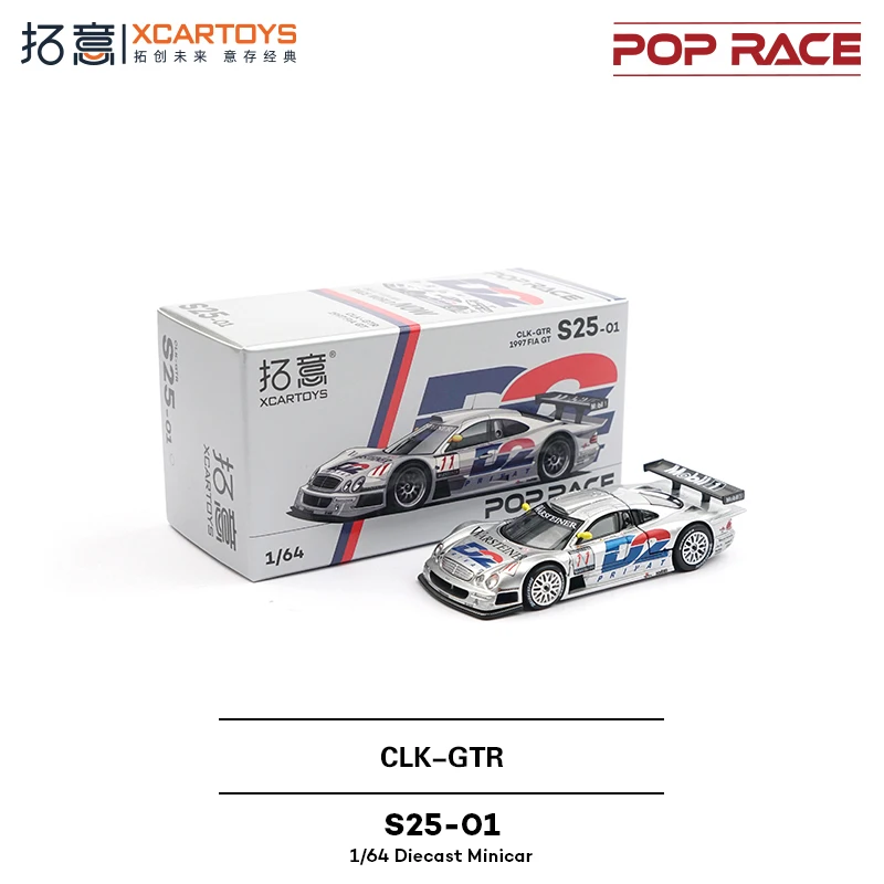 

Tuoyi POPRACE1/64 Simulation Scale Die-cast Alloy Car Model MB CLK-GTR D2 1997 FIA GT Children's Toy Collection Gift