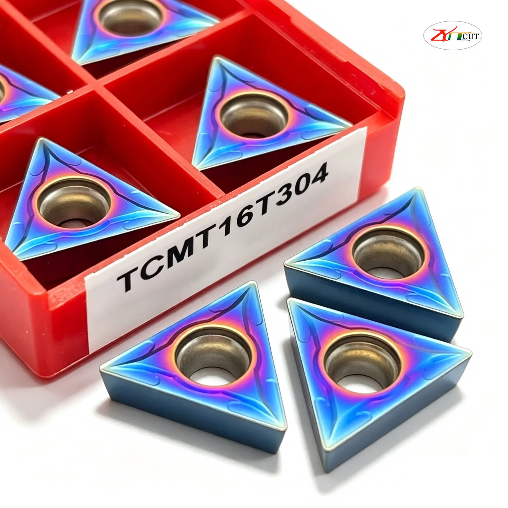 Nano Blue Coating TCMT16T304 TCMT16T308 TCMT110204 TCMT110208 CNC Hardmetal Turning Insert for Quenching Stainless Steel