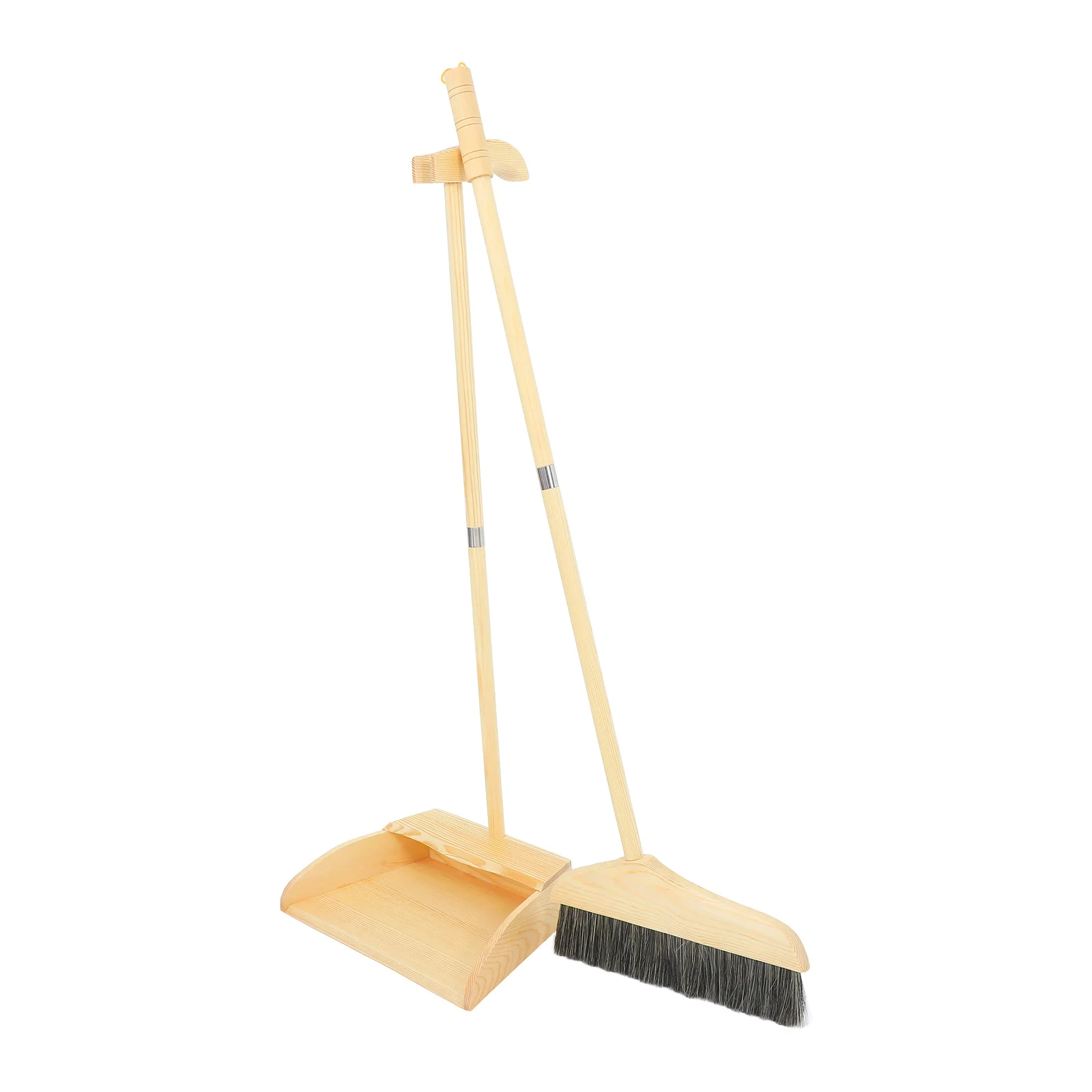 

1 set 1 Set Broom Dustpan Set Long Handle Soft Bristle Household Cleaning Tool For Home Garage Workshop Floor Sweep Hair Pickup