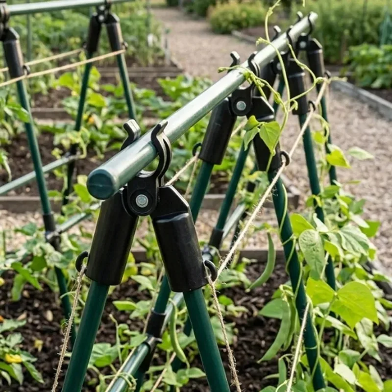 A- Type Plant Support Awning Pillar Plant Vine Climbing Frame Support Connector Pipe Fixed Bracket Clip Garden Accessories