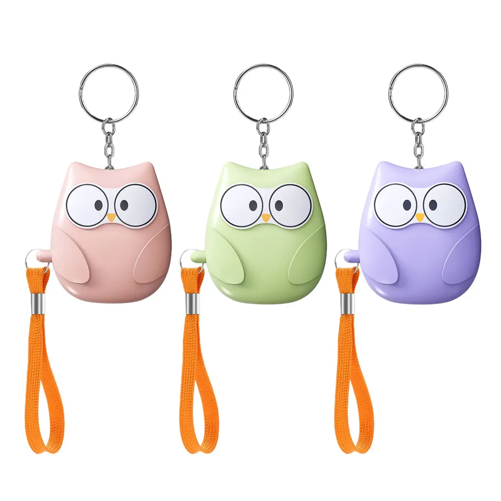 

ABS 130DB Personal Personal Alarm Security Alarm Keychain With Strobe Light White+Grey+Blue