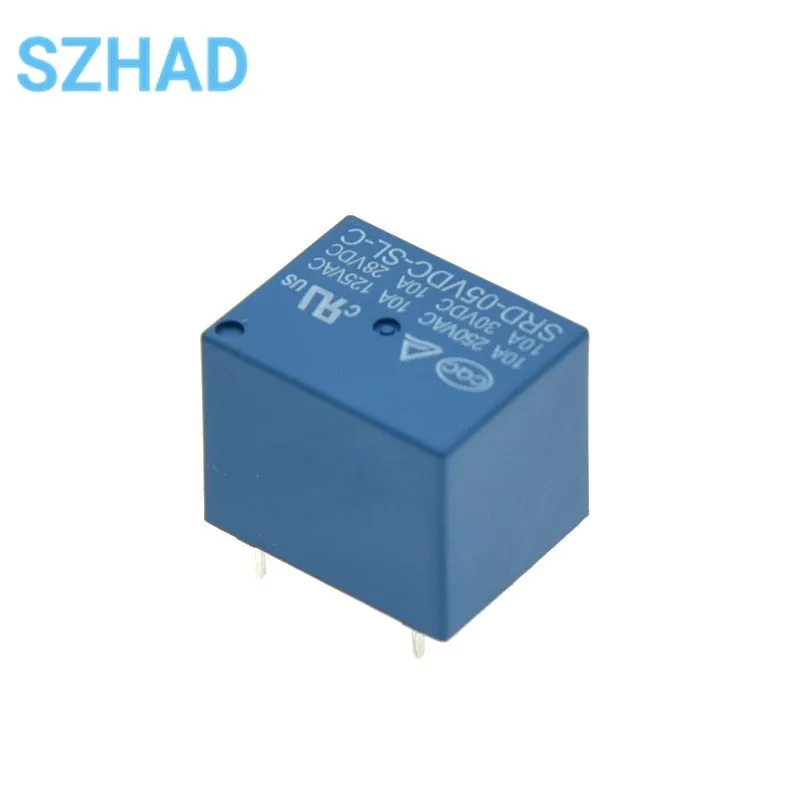 Relay SRD-05VDC-SL-C SRD-03 05 06 09 12 24 12VDC-SL-C 5PINS 3V 5V 9V 6V 24V 12V High-quality 10A 250VAC 5PIN