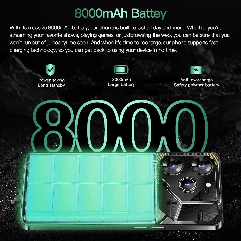 Pova 6 Pro Global Version smartphone android Dimensity 7.3HD 16G+1TB 8000mAh 50+108MP 4G/5G Network Cellphone Mobiele telefoon