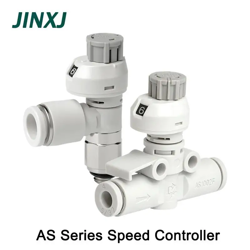 Pneumatic Pipeline AS Speed Controller AS1002F/2002F/2052F/3002F AS1002FS AS3002FS-12A Graduated Pipeline Throttle Valve Fitting