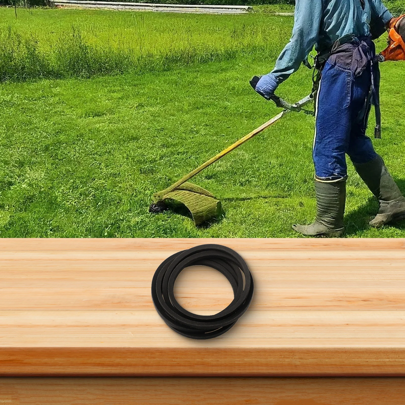 

For Lawn Mower Deck Color Black Lawn Mower Belt 532193214 Belt Perfect Fit Rubber Material Long-Lasting Performance
