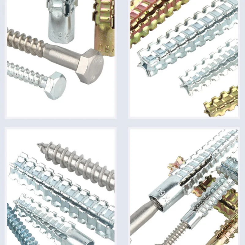 M5 M6 M8 M10 Serrated Gecko Expansion Bolts Lightweight Brick Anti Loosening Cement Wall Concrete Expansion Screws