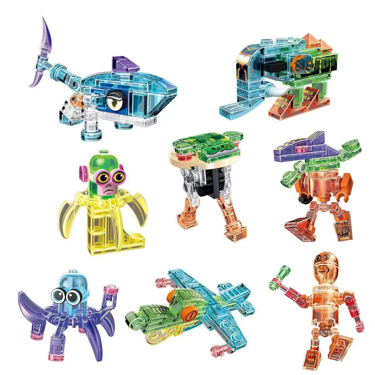 NEW Cute style Tralalelo Tralala Figure Block Toy Tungtungtung Italian Brainrot Al Tralalero Tralala Building Blocks Blind Box