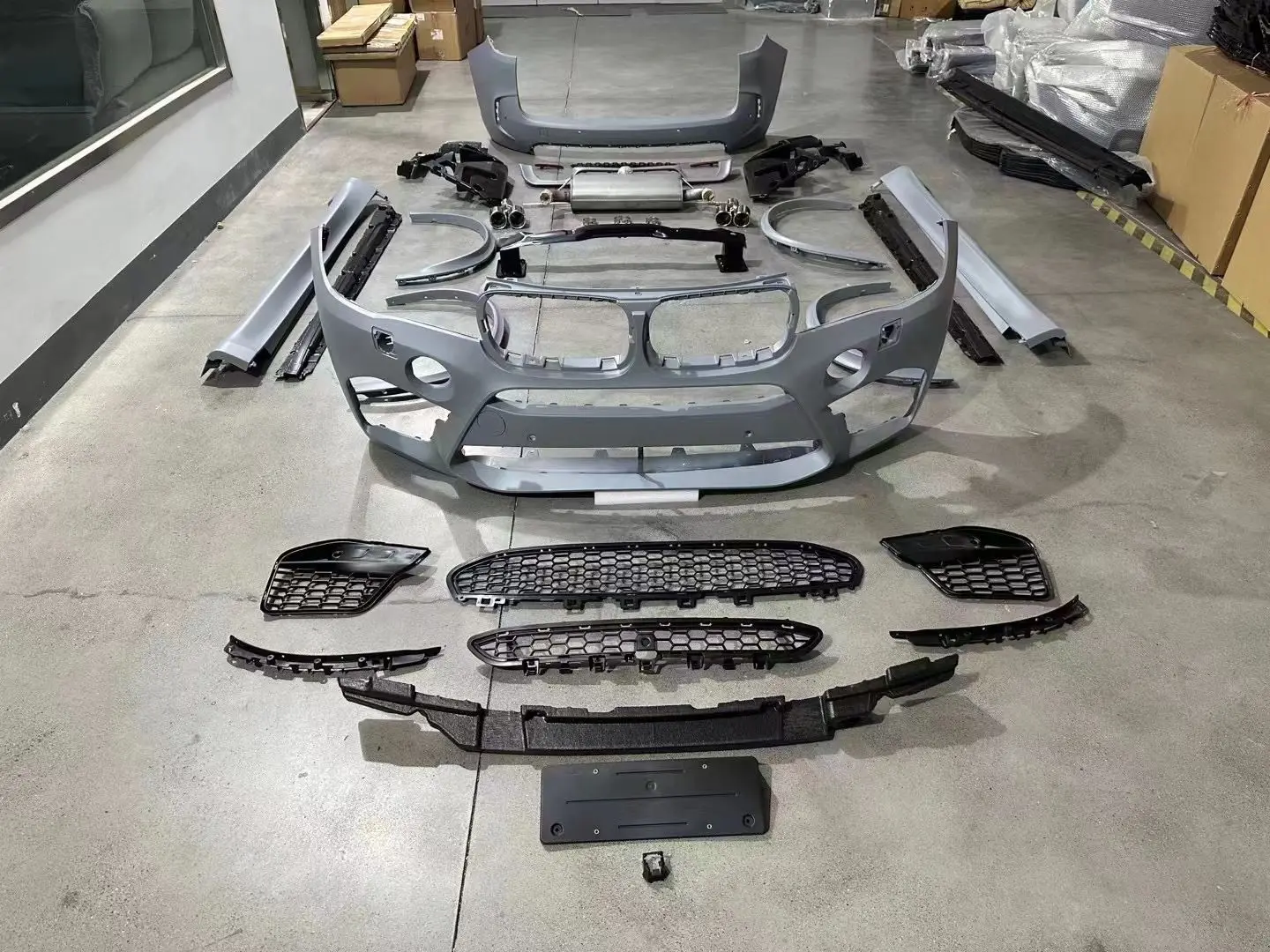 Conversion Upgrade X5M Surround Kit Front Bumper Rear Bumper Assembly Side Skirts Centre Grille Body Kit for  F15 Bodykit
