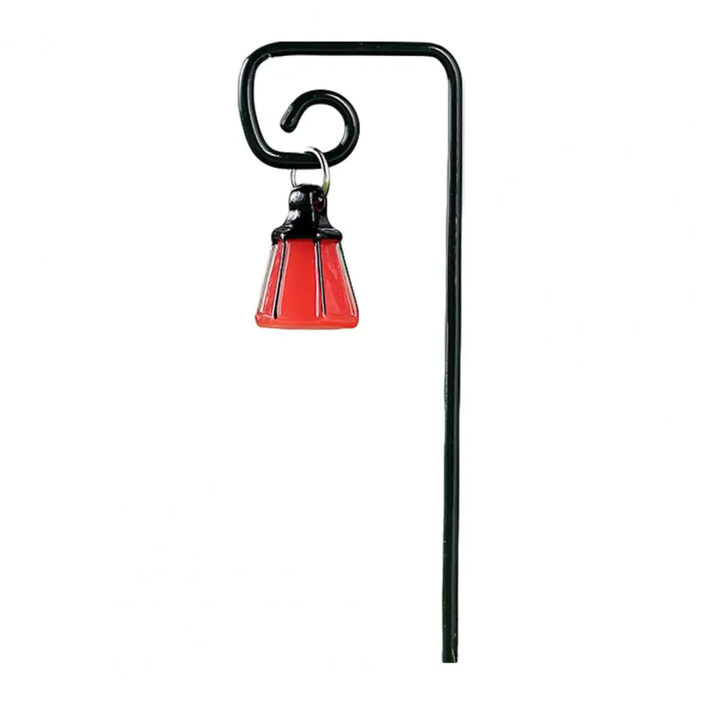 Miniature Lantern Stakes for Fairy Gardens Glow Dark Mini Garden Lantern with Hook Stake Resin Fairy Garden for Succulents