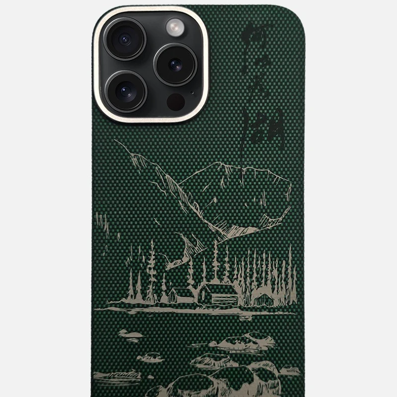 

Carbon Fiber 600D Aramid Fiber Strong Magnetic Adsorption Suitable for IPhone 15 16 Pro MAX Shanchuan Design Phone Case