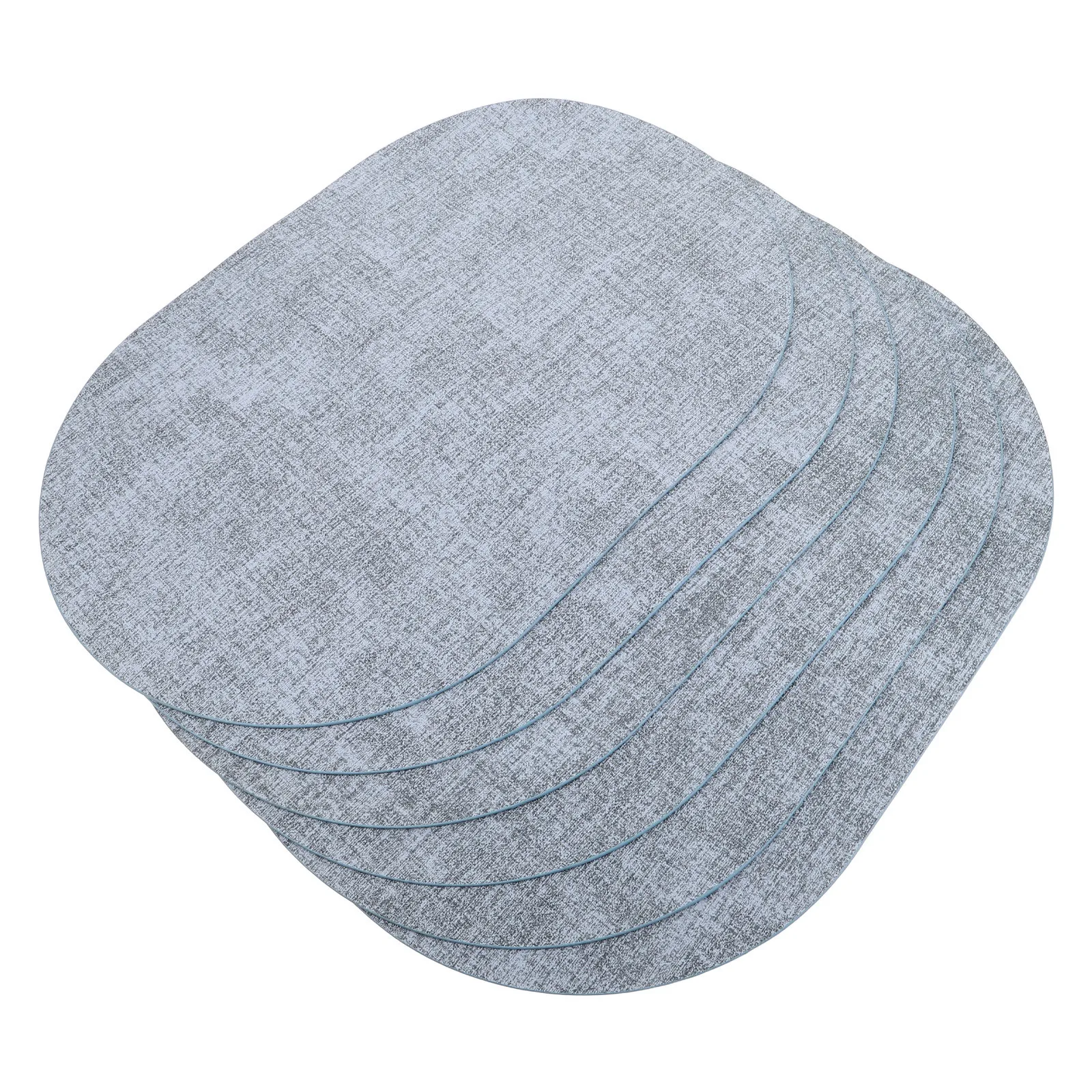 

6Pcs Dining Table Mats Waterproof Heat Resistant Non-Slip Solid Color Table Protector Placemats for Home Restaurant