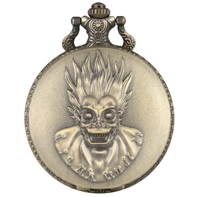 

Steampunk Monkey King Men Women Quartz Movement Pocket Watch Sweater Chain Clock Arabic Numerals Dial Vintage Timepiece Gift