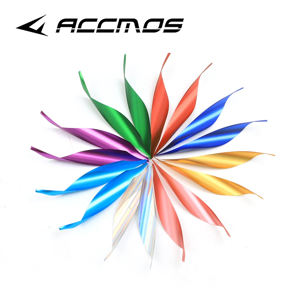 

60 шт. BICASTER 3 дюйма левый/правый стрельба из лука вращающиеся лопатки крыло спиральное перо с наклейкой лента для стрельбы из лука стрелы DIY аксессуары