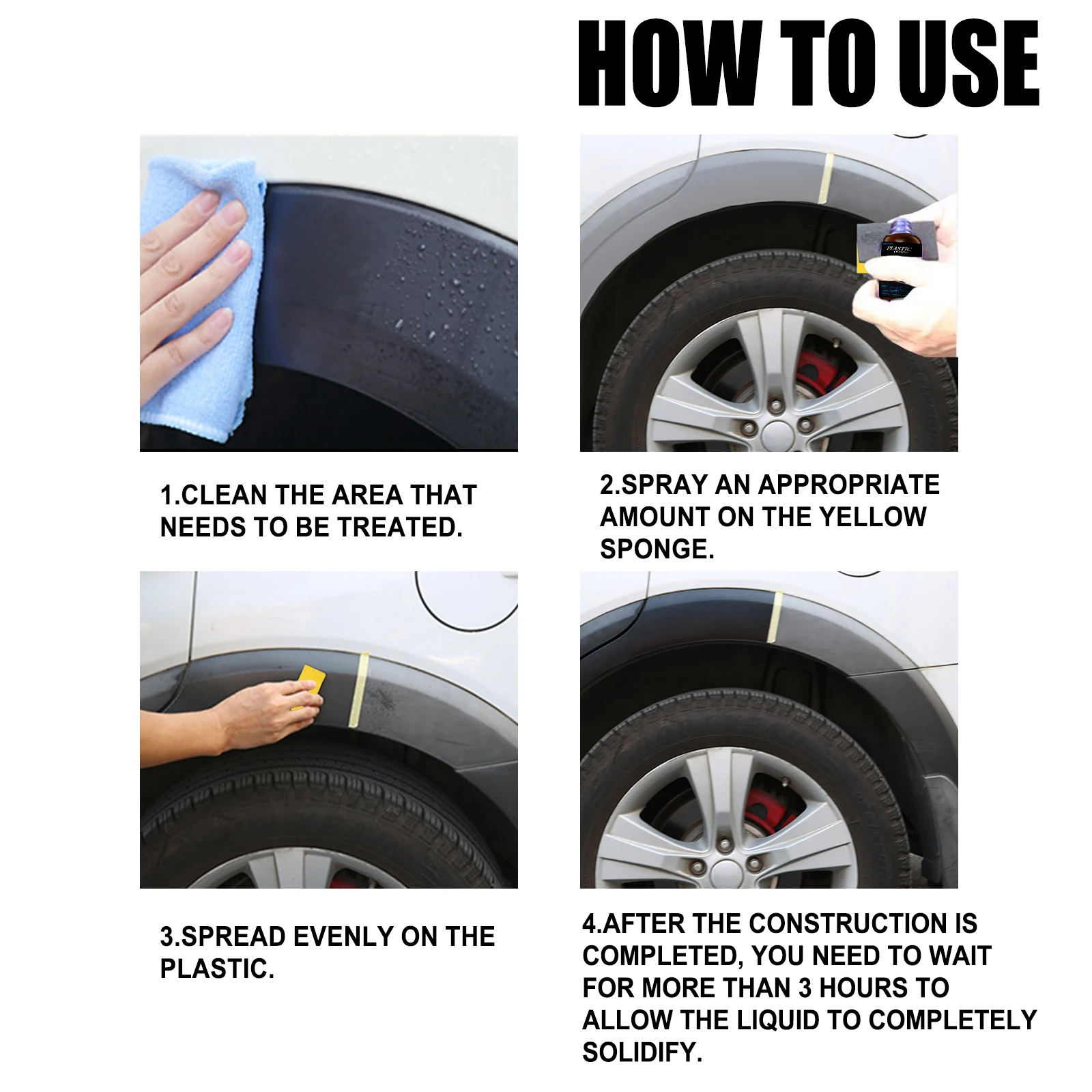 مرمم ومحامي البلاستيك الداخلي للسيارات - تركيبة للوحة القيادة والأسطح الجلدية والبلاستيكية تدوم طويلاً