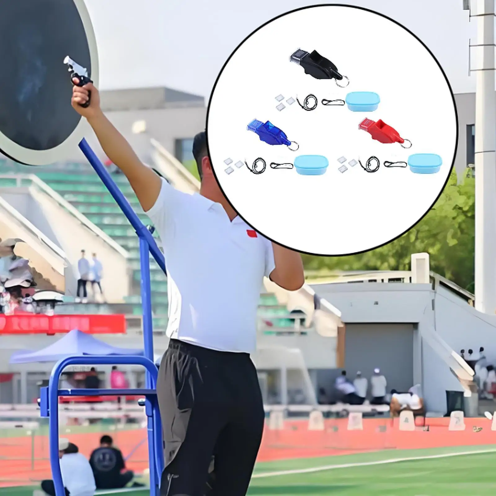 スポーツホイッスル 軽量 丈夫 多目的 ストラップ付き 大音量 はっきりとした音 緊急トレーニング用 屋外役員 コーチ