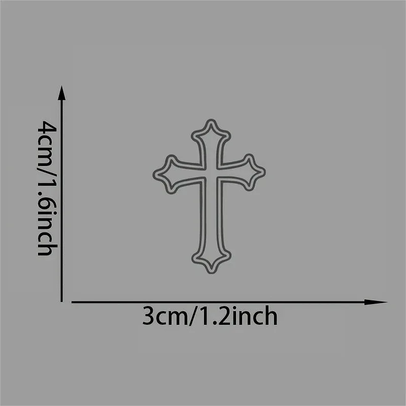 3Pcs/1Set Christ Cross Outline Sticker High Quality Vinyl Decal for Car Rearview Mirror Moto Helmet Bike Cup Laptop Phone Case