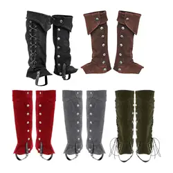 Pirate Boot Tops Shoes Cover Pirate Boot Covers Soldier Lightweight Boot Top Covers Leg Guards for Travel Holidays Halloween