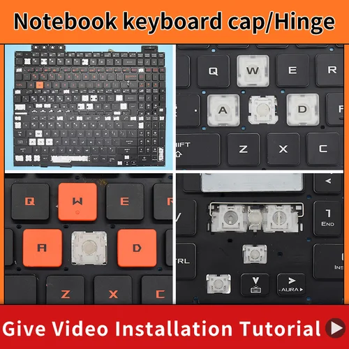 Imagen 1 del producto Tapa de tecla de repuesto para teclado ASUS ROG, FX504, FX504GD, FX504GE, FX504GM, FX80, FX80GM, FX505, V170762HS1, 0KNR0-661PRU00, zx80g