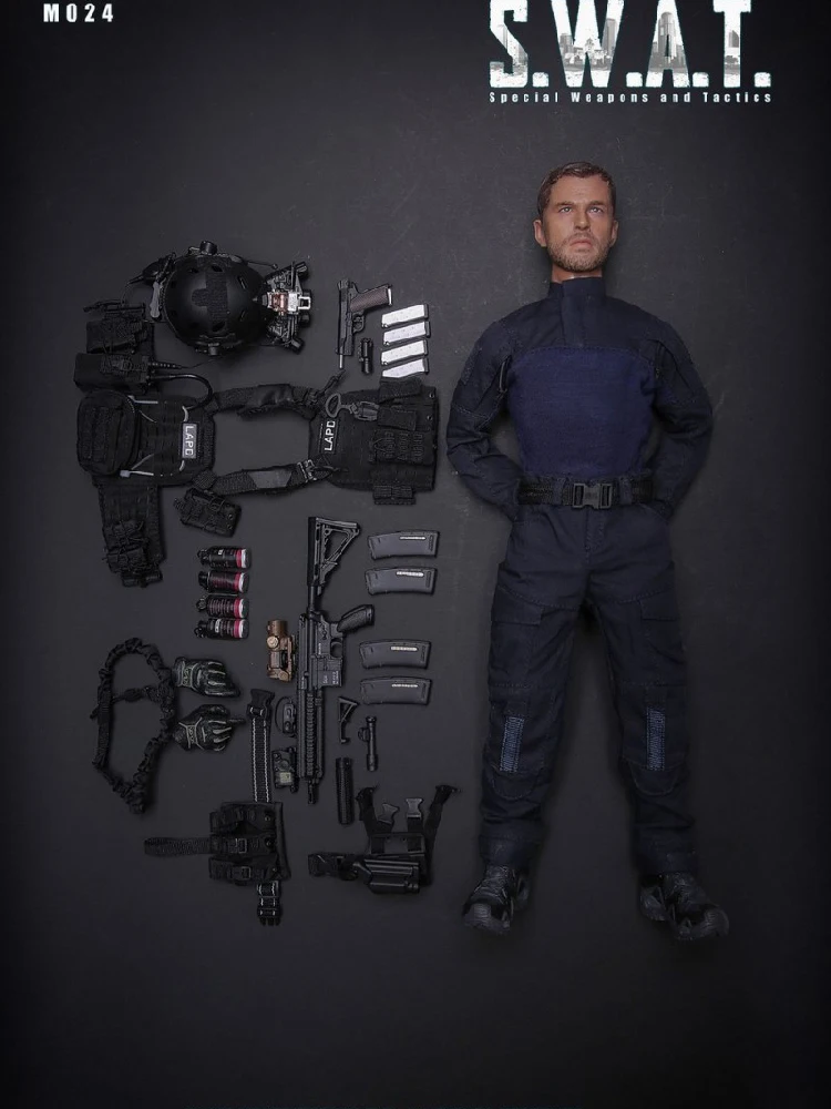 Minitimes Toys-Modèle de soldat mobile, simulation de police SWAT, mini figurine d'action militaire, ensemble complet, M024, 12 ", échelle 1/6, GérGifts