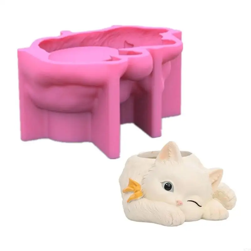 

573b DIY Силиконовой маленький для кошачьей коробки для хранения цветочного горшка для сочных растений DEC